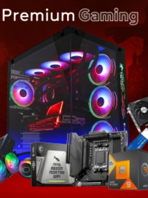 Premium Gaming PC Build | AMD Ryzen 9 7950X 3D | 16GB DDR5 Ram | 4060Ti 8GB Graphics Card | 1TB Nvme SSD | 750W 80+ Power Supply Tower PC
